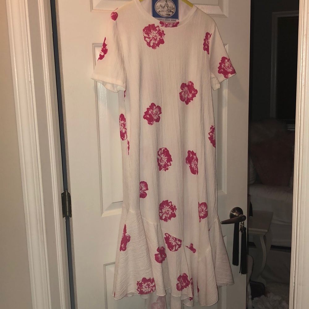 Zara white floral dress